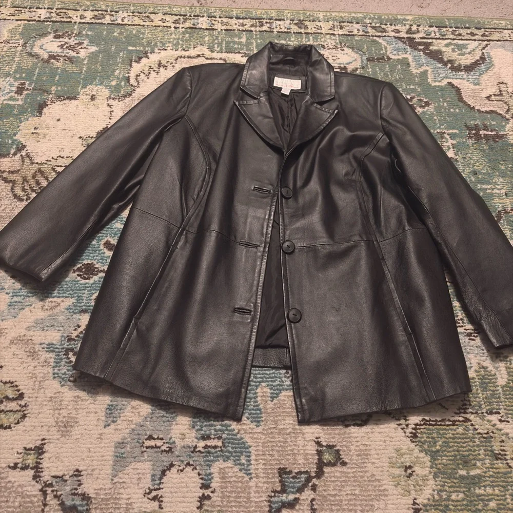 Worthington Genuine Leather jacket – Black | effortless‎ 90s quiet luxury
